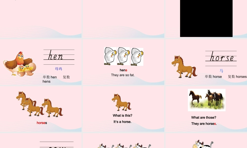 2020春四年级英语下册 Unit 4 At the farm B Let's learn Draw and say课件+素材 人教PEP版