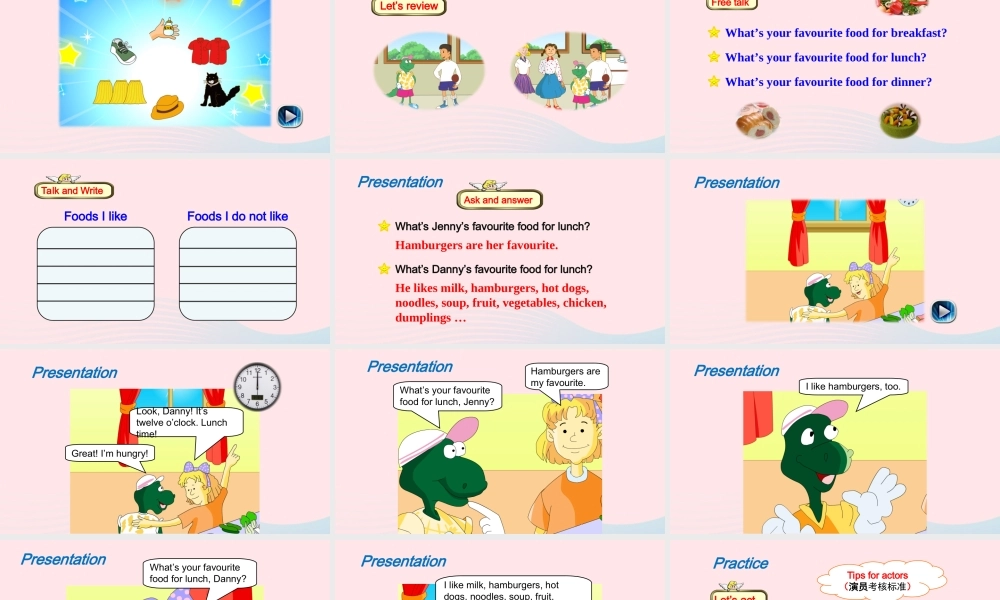 2020春四年级英语下册 Unit 4 My Favourites Lesson 21 My Favourite Food课件+素材 冀教版（三起）