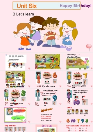 2019秋三年级英语上册 Unit 6 Happy birthday B Let's learn教学课件（附教学思路） 人教PEP版