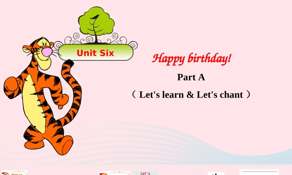 2019秋三年级英语上册 Unit 6 Happy birthday Part A Let's learn Let's chant教学课件+素材 人教PEP版
