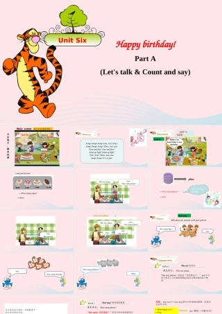 2019秋三年级英语上册 Unit 6 Happy birthday Part A Let's talk Count and say教学课件+素材 人教PEP版