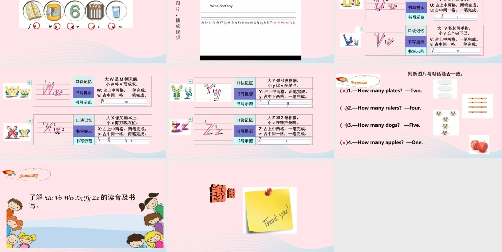 2019秋三年级英语上册 Unit 6 Happy birthday Part A Letters and sounds教学课件+素材 人教PEP版