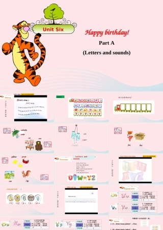 2019秋三年级英语上册 Unit 6 Happy birthday Part A Letters and sounds教学课件+素材 人教PEP版