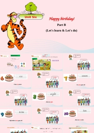 2019秋三年级英语上册 Unit 6 Happy birthday Part B Let's learn Let's do教学课件+素材 人教PEP版