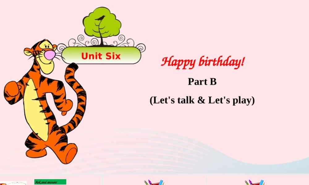 2019秋三年级英语上册 Unit 6 Happy birthday Part B Let's talk Let's play教学课件+素材 人教PEP版