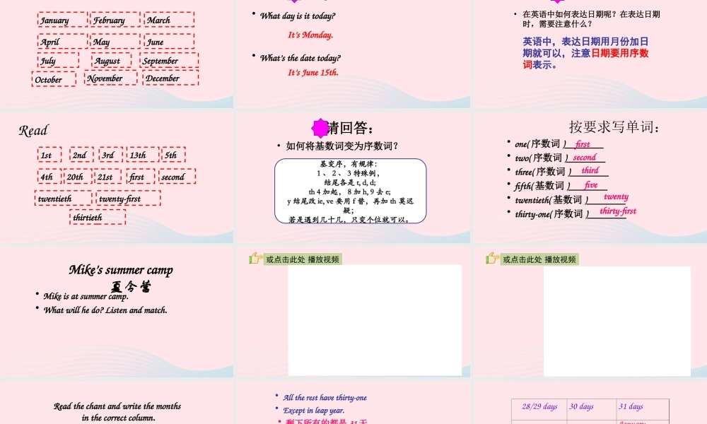 2020春五年级英语下册 Recycle 2课件+素材 人教PEP版