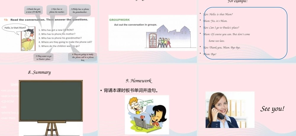 2020春五年级英语下册 Unit 1 A phone call第1课时课件+素材 剑桥版