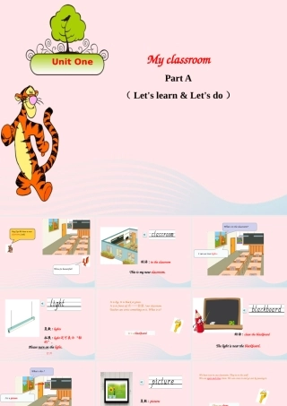 2019秋四年级英语上册 Unit 1 My classroom Part A  Let's learn Let's do课件+素材 人教PEP版
