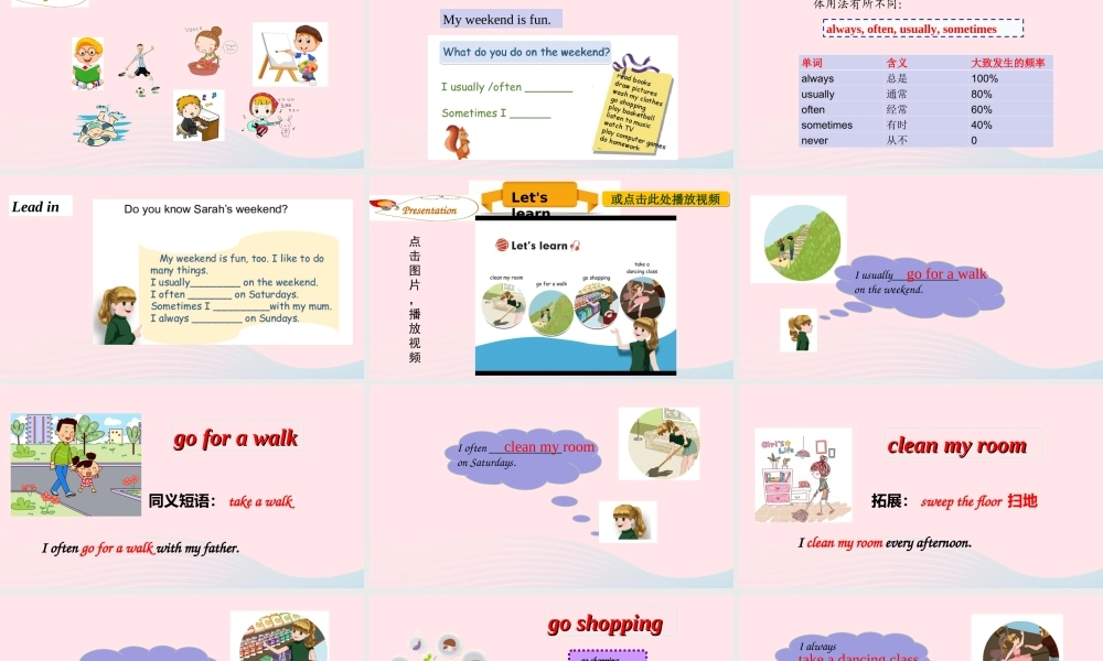 2020春五年级英语下册 Unit 1 My day Part B Let's learn Do a survey课件+素材 人教PEP版