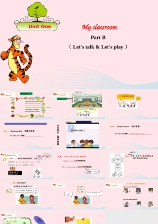 2019秋四年级英语上册 Unit 1 My classroom Part B  Let's talk Let's play课件+素材 人教PEP版