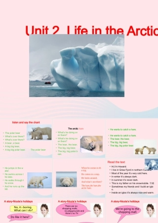2020春五年级英语下册 Unit 2 Life in the Arctic课件1 剑桥版