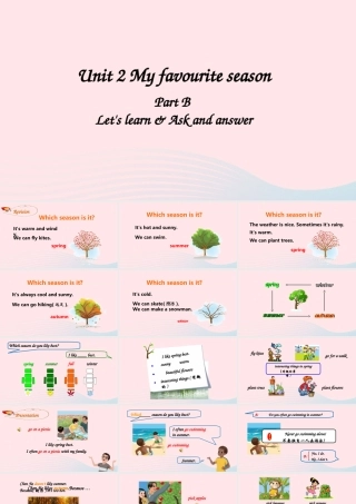 2020春五年级英语下册 Unit 2 My favourite season B Let's learn Ask and answer课件（含教学思路） 人教PEP版