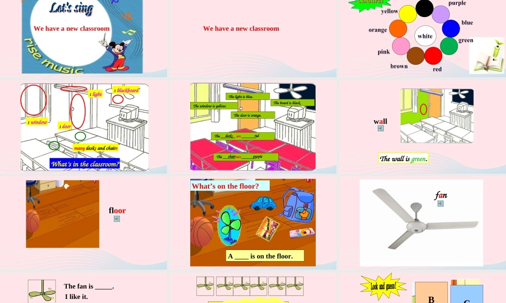 2019秋四年级英语上册 Unit 1 My classroom Part B Let's learn教学课件（附教学思路） 人教PEP版