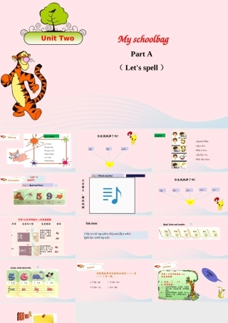 2019秋四年级英语上册 Unit 2 My schoolbag Part A Let's talk Let's play课件+素材 人教