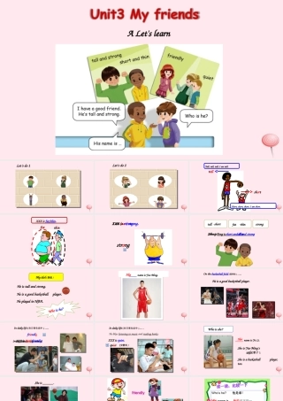 2019秋四年级英语上册 Unit 3 My friends Part A Let's learn教学课件（附教学思路） 人教PEP版 n课件