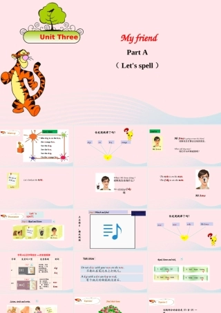 2019秋四年级英语上册 Unit 3 My friends Part A Let's spell课件+素材 人教PEP版