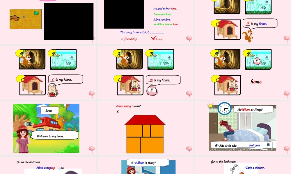 2019秋四年级英语上册 Unit 4 My home Part A Let's learn教学课件（附教学思路） 人教PEP版