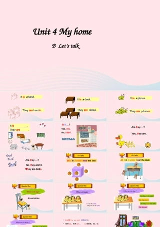 2019秋四年级英语上册 Unit 4 My home Part B Let's talk教学课件（附教学思路） 人教PEP版