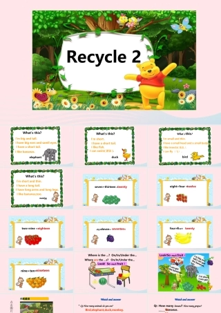2020春三年级英语下册 Recycle 2课件+素材 人教PEP版