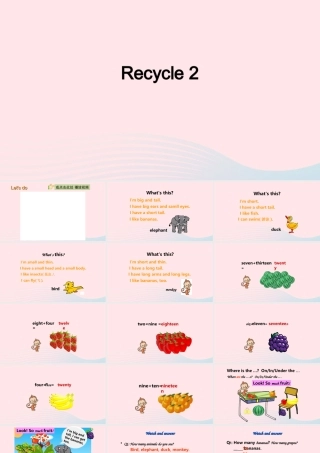 2020春三年级英语下册 Recycle 2课件+素材（打包5套） 人教PEP版