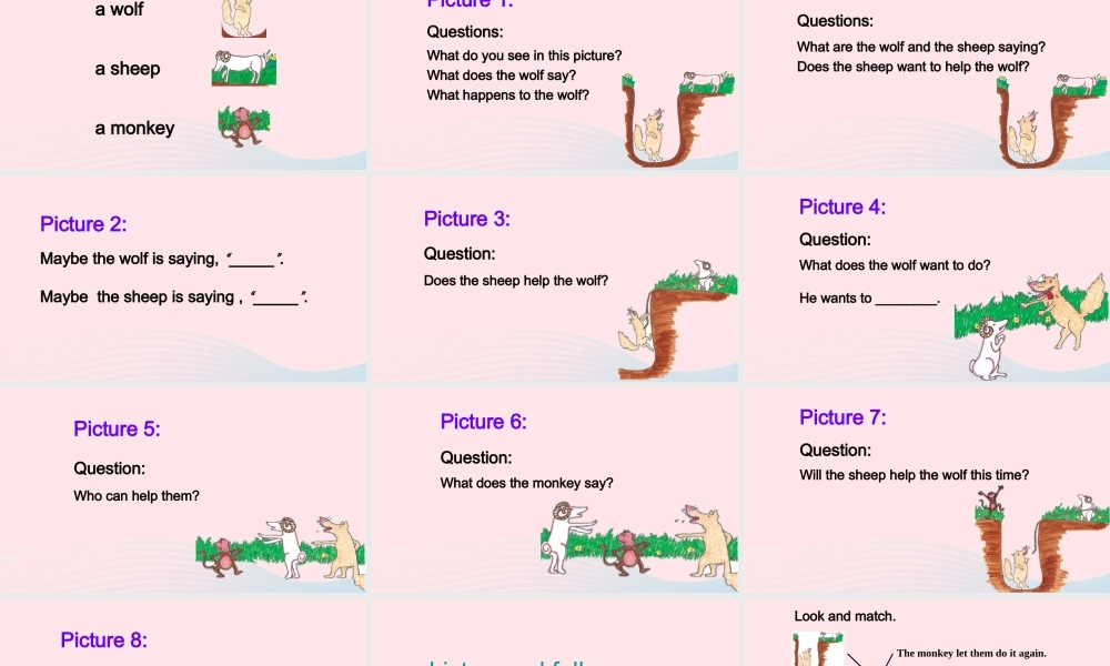 2020春三年级英语下册 Unit 2 Animals at the Zoo Lesson 12 The Clever Monkey课件+素材 冀教版（三起）