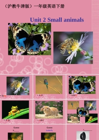 一年级英语下册 Unit 2（8）课件 沪教牛津版