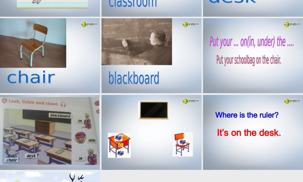 一年级英语下册 Unit1 Classroom lesson1课件 人教新起点（标准版）