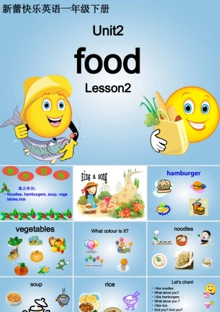 一年级英语下册 unit2 lesson2课件 新蕾快乐英语
