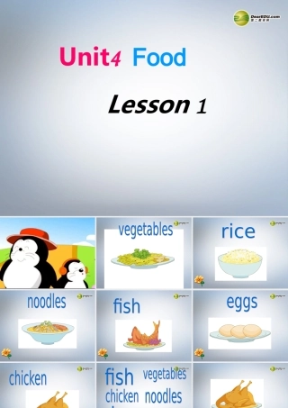 一年级英语下册 Unit4 Food lesson1课件 人教新起点（标准版）