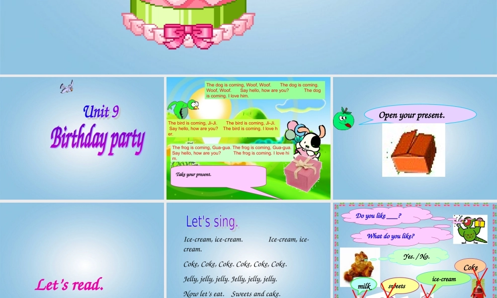 一年级英语下册 unit9（1）课件 苏教牛津版