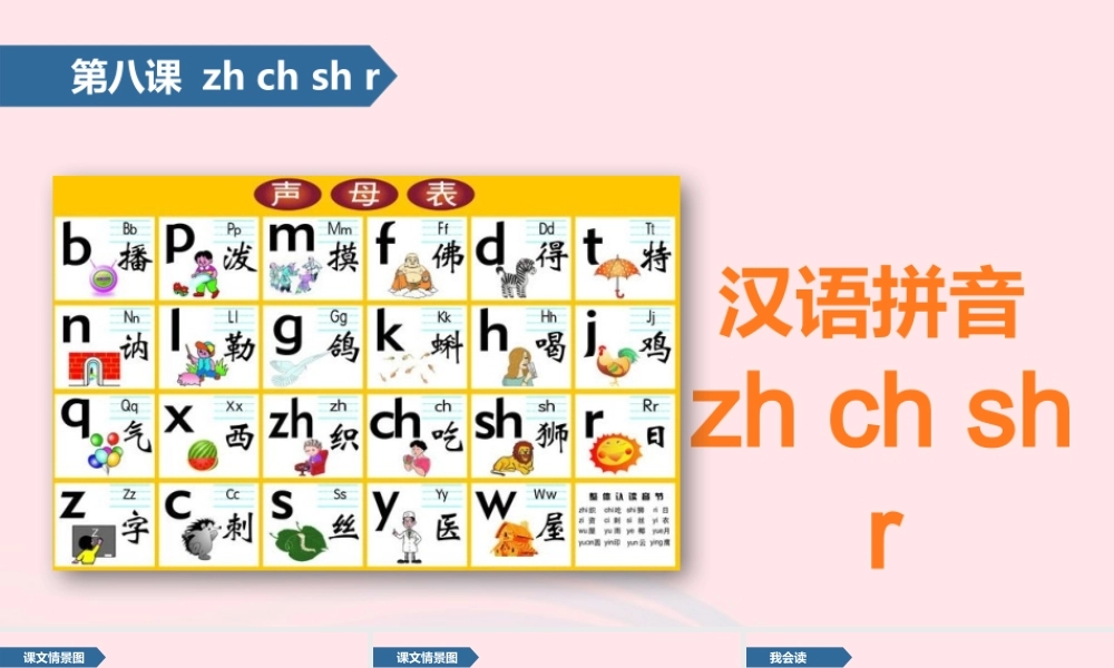 一年级语文上册 汉语拼音 8 zh ch sh r课件 苏教版-苏教版小学一年级上册语文课件