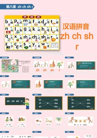 一年级语文上册 汉语拼音 8 zh ch sh r课件 苏教版-苏教版小学一年级上册语文课件