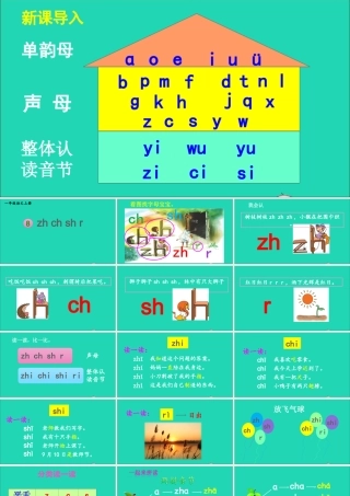 一年级语文上册 汉语拼音 8 zh ch sh r课件1 新人教版-新人教版小学一年级上册语文课件