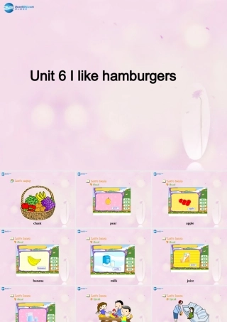 2014秋三年级英语上册 Unit 6 I like hamburgers课件1 人教版（精通）