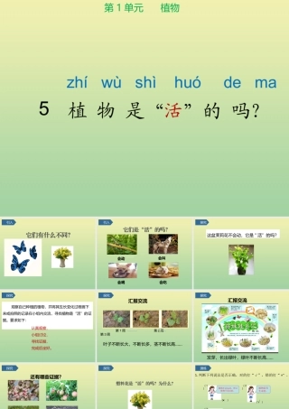 一年级科学上册 第1单元 植物 5《植物是“活”的吗》课件 教科版-教科级上册自然科学课件