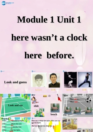 2014秋五年级英语上册 Module 1 Unit 1 There wasn’t a clock here before课件4 外研版（一起）