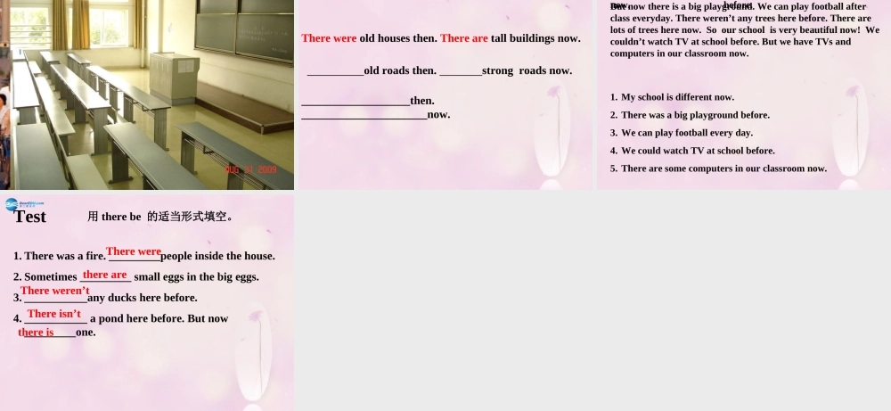 2014秋五年级英语上册 Module 1 Unit 2 There are tall trees now课件2 外研版（一起）