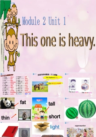 2014秋五年级英语上册 Module 2 Unit 1 This one is heavy课件2 外研版（一起）