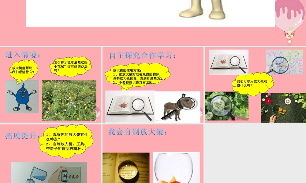 一年级科学上册 第3课 放大镜课件 冀教版-冀教版小学一年级上册自然科学课件