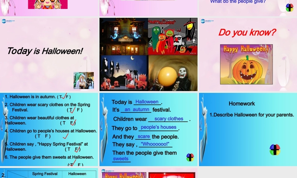 2014秋五年级英语上册 Module 3 Unit 1 Today is Halloween课件5 外研版（一起）