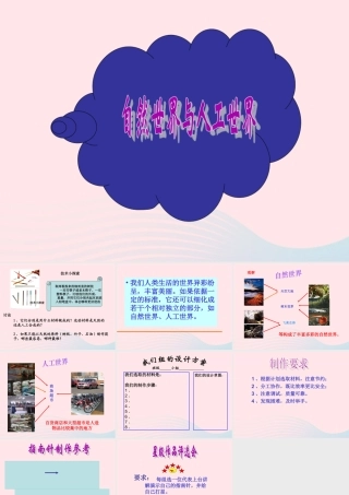 一年级科学上册 第10课《自然世界与人工世界》课件 苏教版-苏教版小学一年级上册自然科学课件