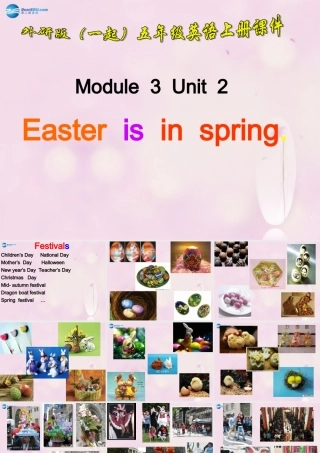 2014秋五年级英语上册 Module 3 Unit 2 Easter is in Spring in the UK课件5 外研版（一起）