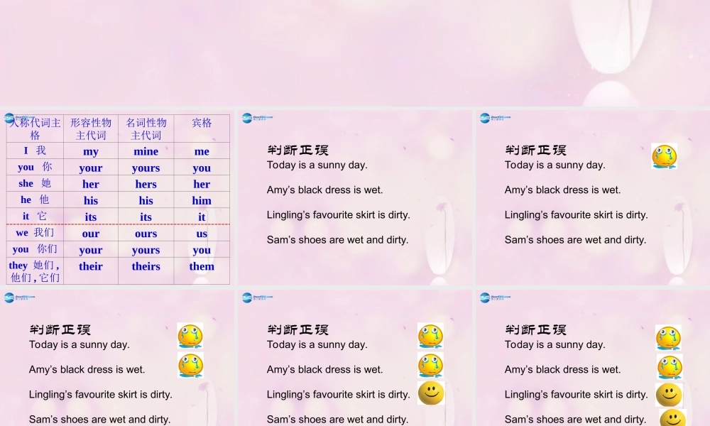 2014秋五年级英语上册 Module 5 Unit 2 Amy’s blue dress is wet课件1 外研版（一起）