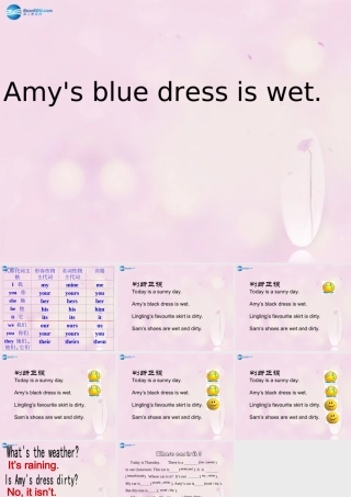 2014秋五年级英语上册 Module 5 Unit 2 Amy’s blue dress is wet课件1 外研版（一起）
