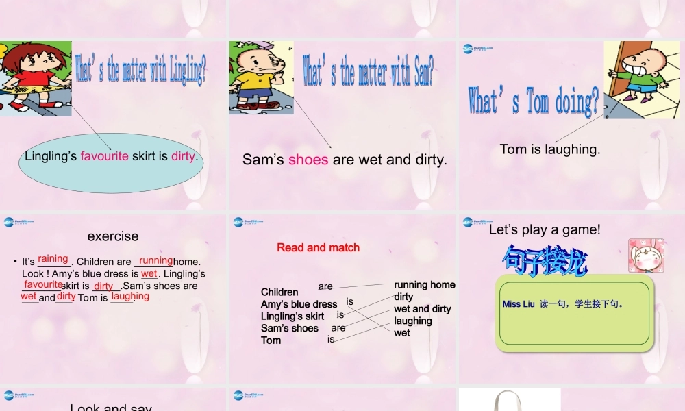 2014秋五年级英语上册 Module 5 Unit 2 Amy’s blue dress is wet课件2 外研版（一起）