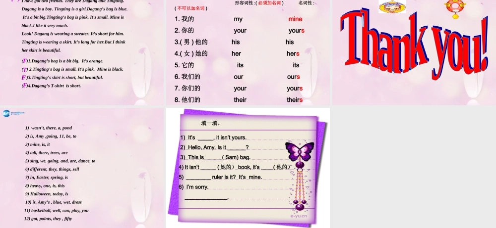 2014秋五年级英语上册 Module 5 Unit 2 Amy’s blue dress is wet课件4 外研版（一起）