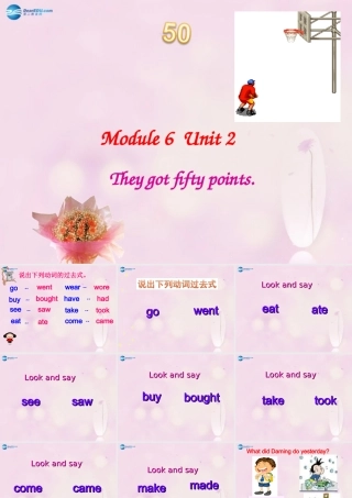 2014秋五年级英语上册 Module 6 Unit 2 They got seventy points课件1 外研版（一起）