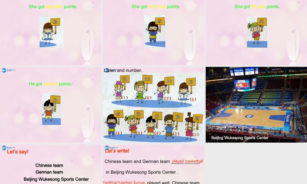 2014秋五年级英语上册 Module 6 Unit 2 They got seventy points课件2 外研版（一起）