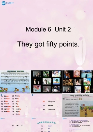 2014秋五年级英语上册 Module 6 Unit 2 They got seventy points课件2 外研版（一起）