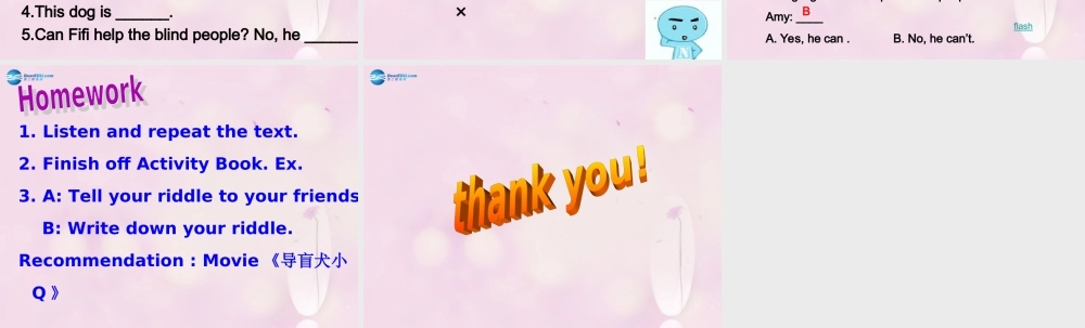 2014秋五年级英语上册 Module 7 Unit 1 This dog can help him课件1 外研版（一起）